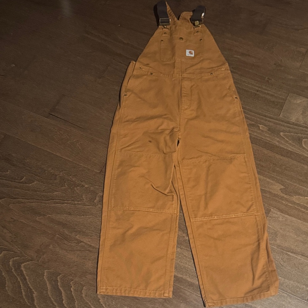 Carhartt Tan Bib Overalls with Logo